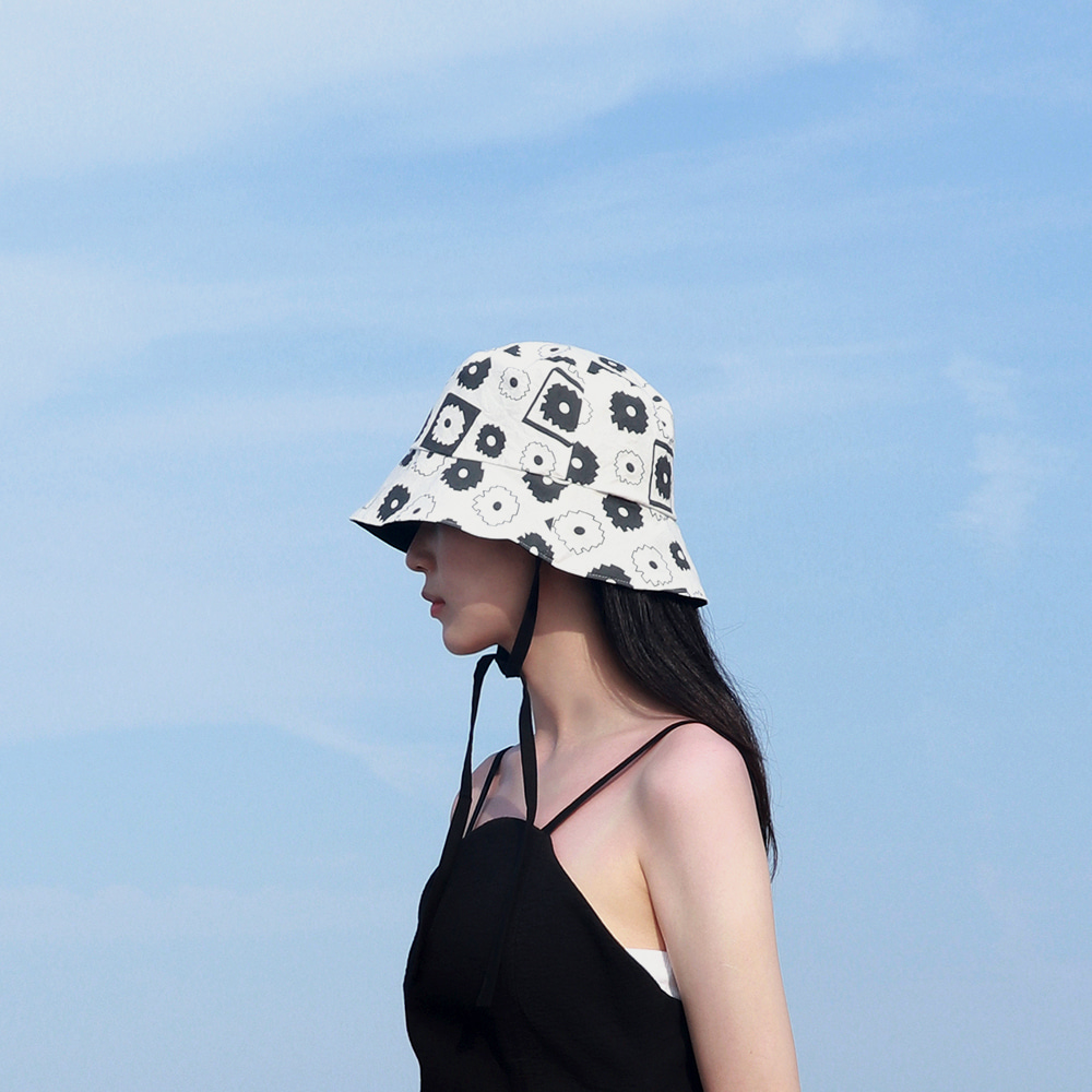 [SUMMER COLLECTION]REVERSIBLE BUCKET HATA COLLECTOR&#039;S FLOWER